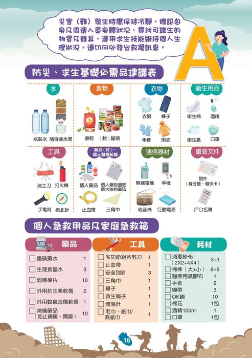 國防部「新版臺灣全民安全指引手冊《當危機來臨時：臺灣全民安全指引》」宣導圖片